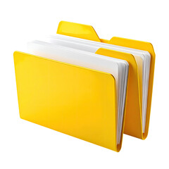 Yellow folder icon with white documents