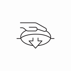 rugby touch down icon sign vector