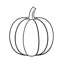 one continuous single line drawing of a pumpkin