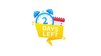 Animated countdown timer with two days left