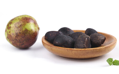 Camellia Tea Seeds in Wooden Bowl with Fresh Fruit for Oil Production and Rural Harvesting