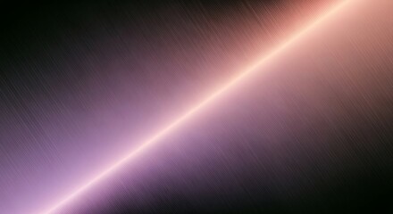 Abstract diagonal light streak with pink and purple hues on a dark grid background