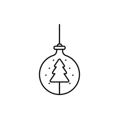Icon a Christmas-Tree Ball, isolated against a clean background.