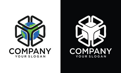 Creative Logo cubistis circle cube vektor design 