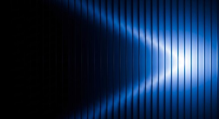 Modern abstract blue metallic background with dramatic light and shadow creating a sleek, professional aesthetic.