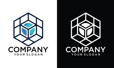 Creative Logo cubistis circle cube vektor design 