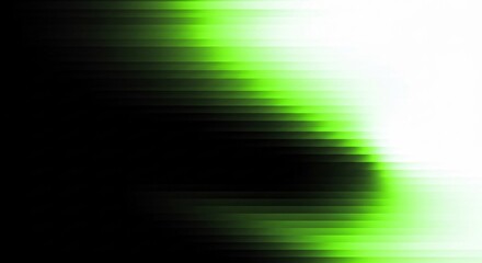 Obraz premium Vibrant neon green gradient abstract background with horizontal lines and dark shadows