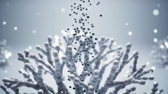 Winter's Embrace A Frozen Fractal Tree in a Snowstorm