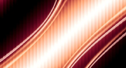 Abstract glowing orange and gold light streaks with vertical lines on a dark background