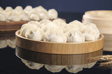 Traditional Spanish Mackerel Dumplings in Bamboo Steamer - Handmade Seafood Cuisine