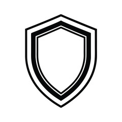 shield icon security and protection on white background 