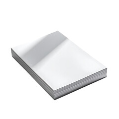 Blank white book lying diagonally
