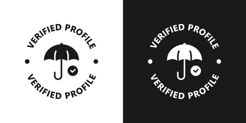 Verified profile sticker or badges. Verified badge profile. Verify badge. Social media account verification icon.