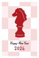 午年の年賀状テンプレート　2026年