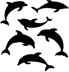 dolphin seamless pattern vector 