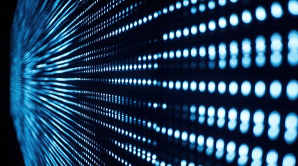artificial. Abstract blue LED light patterns creating a futuristic ambiance on a dark background. product launch decks, UI/UX mockups, designed for data visualization dashboards and holographic UIs.