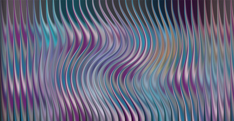Abstract wavy vertical lines with purple, blue, and pink colors