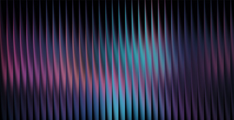 Abstract purple and teal vertical lines with light effects