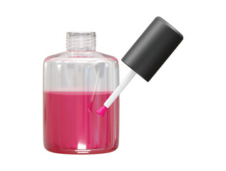Nail polish icon 3d render illustration