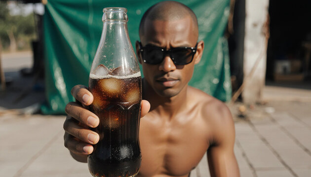 Man Holding Coca-Cola Bottle