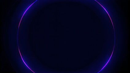 Obraz premium Minimal Neon Arc – Futuristic Gradient Light Curve on Dark Background