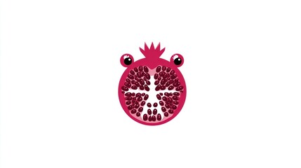 Cute pomegranate slice illustration