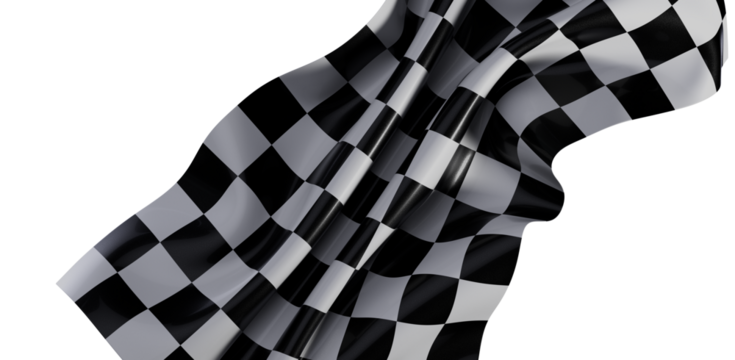 Dynamic checkered flag image. Perfect for sports, racing, victory, and competition themes.