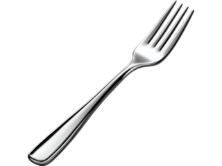 Shiny silver fork isolated on black background elegant cutlery, Isolated On White, Png Transparent