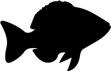 silhouette of a fish vector 