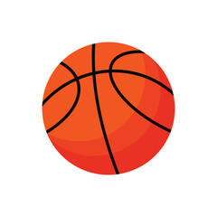 Fototapeta premium Simple basketball flat vector illustration on a white background