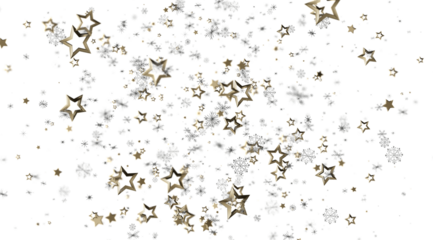 Beautiful winter background with gold stars and snowflakes. Perfect for holidays and celebrations.