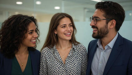 Happy Coworkers in Office