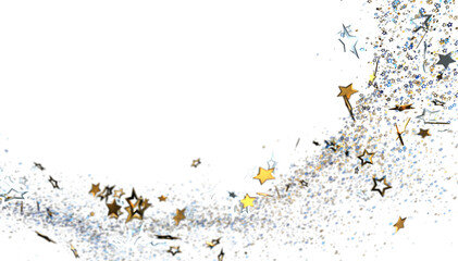 Sparkling star confetti background. Perfect for celebrations, holidays, and festive designs.