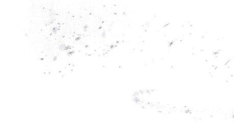 Sparkling Snowfall: Dynamic 3D Illustration of Falling Christmas Snowflakes