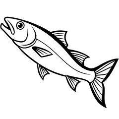 Haddock line art vector