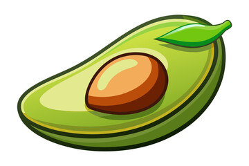 vector illustration of an avocado fruit