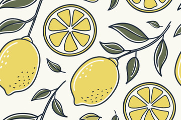 seamless pattern with lemons