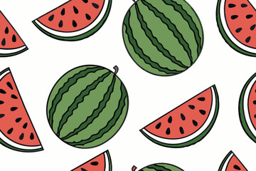watermelon seamless pattern