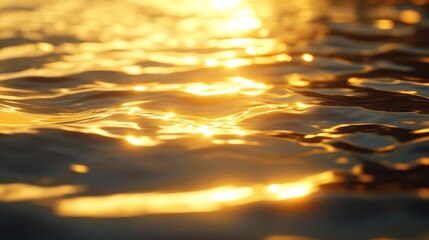 Golden Hour Water Reflections: A Serene Sunset Seascape