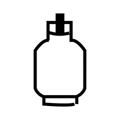 gas cylinder outline icon vector