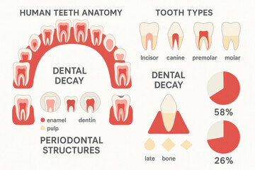 Human Teeth Anatomy Infographic