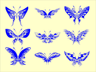 Butterfly design art vector 