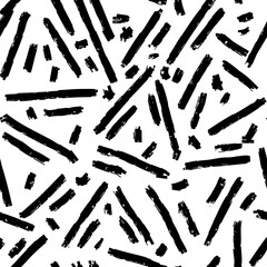 Bold black and white abstract pattern with dynamic brushstroke lines creating a modern, energetic graphic design element