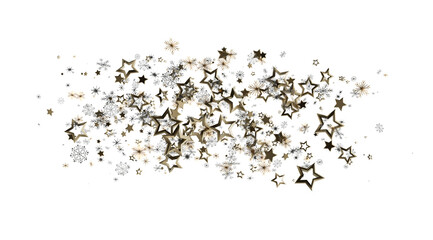 Elegant celebratory design with gold and silver stars. Perfect for holidays, celebrations, and festive backgrounds.