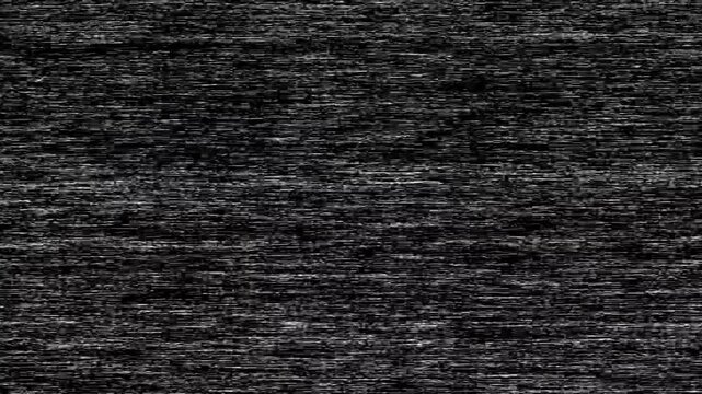 Screen interference and damage, scratches and TV artifacts. Visual stripes and noise in the background of the TV screen. Analog flickering noise texture and bad interference.