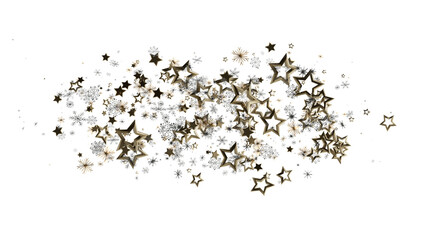 Festive golden stars and sparkles on white. Perfect for holidays, celebrations, and more!