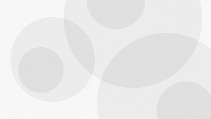 Transparent circle and semicircle shapes with a gray gradient on a clean white background, creating a minimalist overlapping pattern.Rough grain texture.	