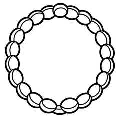 Tennis Bracelet line art vector