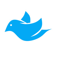 Flying American blue warbler bird Silhouette Design And Vector Illustration