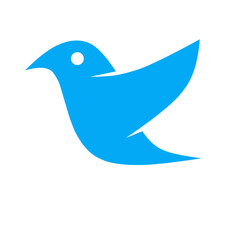 Flying American blue warbler bird Silhouette Design And Vector Illustration